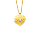 9ct-Cubic-Zirconia-Heart-Locket-with-Ridges Sale