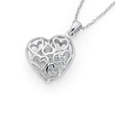 Sterling-Silver-Cubic-Zirconia-Open-Clover-Pendant Sale