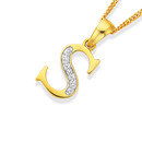 9ct-Diamond-Initial-S-Pendant Sale