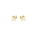 9ct-Black-White-Enamel-Cat-Studs Sale