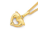 9ct-Double-Dolphin-Heart-Pendant Sale