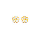 9ct-Mother-of-Pearl-Flower-Studs Sale