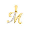 9ct-Gold-Diamond-Initial-M-Pendant Sale
