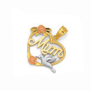 9ct-Tri-Tone-Heart-Pendant Sale