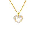 9ct-Two-Tone-Diamond-Cut-Heart-Pendant Sale
