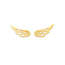 9ct-Cubic-Zirconia-Open-Angel-Wing-Studs Sale