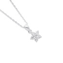 Sterling-Silver-Cubic-Zirconia-Flower-Pendant Sale
