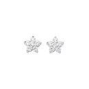 Sterling-Silver-Cubic-Zirconia-Flower-Studs Sale