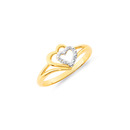 9ct-Diamond-Hearts-Ring Sale