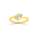 9ct-Diamond-Double-Heart-Ring Sale