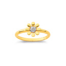 9ct-Diamond-Sunflower-Ring Sale