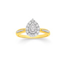 9ct-Two-Tone-Pear-Shaped-Ring Sale