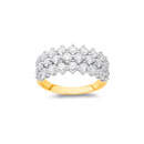 10ct-Element-Lab-Grown-Diamond-3-Row-Ring-TDW-2ct Sale