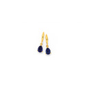 9ct-Created-Blue-Sapphire-Drop-Earrings Sale