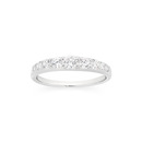 Sterling-Silver-Nine-Round-Cubic-Zirconia-Tapered-Anniversary-Ring Sale
