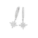 Sterling-Silver-Cubic-Zirconia-Star-Huggies Sale