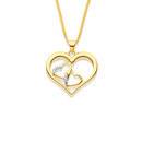 9ct-Diamond-Hearts-Pendant Sale
