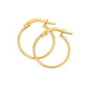 9ct-Gold-15mm-Polished-Hoop-Earrings Sale