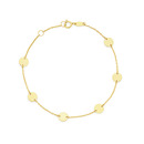 9ct-Gold-185cm-Multi-Discs-Trace-Bracelet Sale