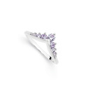Silver-Lavender-CZ-Tiara-Style-V-Ring Sale