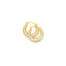 9ct-Two-Tone-Triple-Hearts-Creole-Earrings Sale