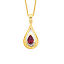 9ct-Created-Ruby-Diamond-Pendant Sale