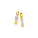 9ct-Gold-Diamond-Pave-Huggie-Earrings Sale