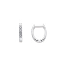 9ct-White-Gold-Diamond-Huggies Sale