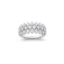 2ct-TDW-Element-Lab-Diamond-3-Row-Ring-set-in-10ct-White-Gold Sale