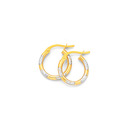 9ct-Two-Tone-2x10mm-Striped-Hoop-Earrings Sale