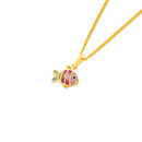9ct-Pink-Enamel-Fish-Pendant Sale