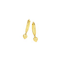 9ct-15x10mm-Hoop-Earrings-With-Heart-Drop Sale