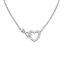 Sterling-Silver-Cubic-Zirconia-Heart-Infinity-Necklet-40cm5cm Sale