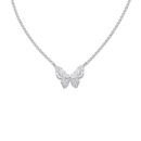 Sterling-Silver-Cubic-Zirconia-Fancy-Butterfly-Necklet Sale