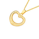 9ct-Gold-15mm-Diamond-Cut-Open-Heart-Pendant Sale