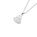 Sterling-Silver-Cubic-Zirconia-Bell-Pendant Sale