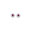 Sterling-Silver-Red-Cubic-Zirconia-Studs Sale