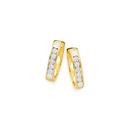 9ct-Diamond-Channel-Set-Huggie-Earrings Sale