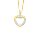 9ct-Two-Tone-Heart-Pendant Sale