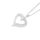 Sterling-Silver-15mm-Cubic-Zirconia-Heart-Pendant Sale