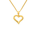 9ct-Two-Tone-Diamond-Cut-Open-Heart-Pendant Sale