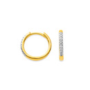 9ct-Diamond-Huggies-Hoop-Earrings-TDW-005ct Sale