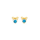 9ct-London-Blue-Topaz-Bow-Studs Sale