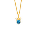 9ct-London-Blue-Topaz-Bow-Pendant Sale