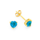 9ct-Blue-Topaz-Heart-Studs Sale