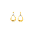 9ct-Gold-Diamond-Pear-Drop-Stud-Earrings Sale