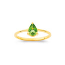 9ct-Peridot-Pear-Shaped-Solitaire-Ring Sale