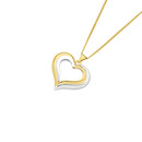 9ct-Gold-Two-Tone-Open-Heart-Pendant Sale