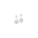 Silver-Large-CZ-Drop-On-CZ-Stud-Earrings Sale