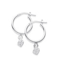 Sterling-Silver-Cubic-Zirconia-Heart-Hoops Sale